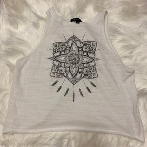 Pacsun Flower Mandala Crop Top